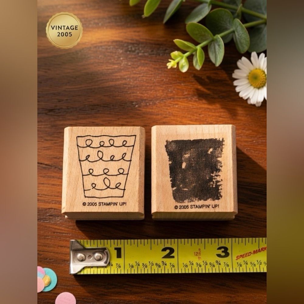 Stampin' Up! Wooden Stamps with Black Designs